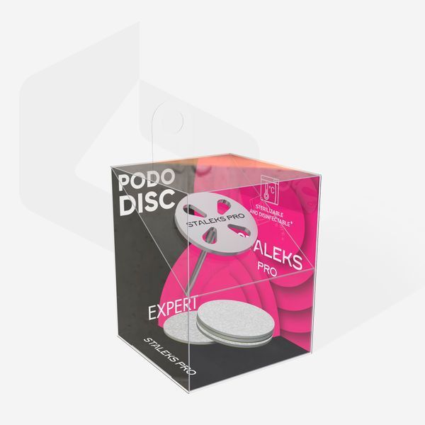 Диск педикюрний в комплекті зі змінними файлами 180 грит Staleks PRO PODODISC М EXPERT , 1 шт 7985 фото