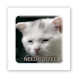 3D-стікер "Coffee Cat" (SX-287) , 1 шт 6196 фото