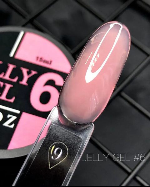 Прозоро-персиковий гель-желе для нарощування нігтів Crooz Jelly Gel №6 , 15 мл 11275 фото