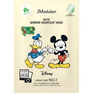Заспокійлива тканинна маска для обличчя з екстрактом хауттюйнії JMsolution Disney Selfie Barrier Heartleaf Mask , 30 мл 4220 фото