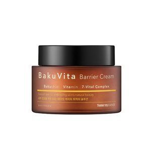 Зволожувальний крем з бакучіолом і вітамінами C та E Thank You Farmer BakuVita Barrier Cream , 50 мл 4316 фото