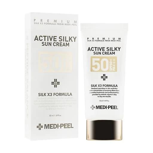 Сонцезахисний крем для обличчя Medi-Peel Active Silky Sun Cream SPF50+/PA+++ , 50 мл 4126 фото