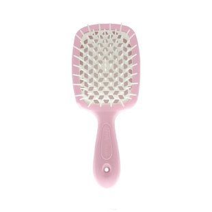 Гребінець рожева з білим Janeke Superbrush Small Pink-White , 1 шт 2280 фото
