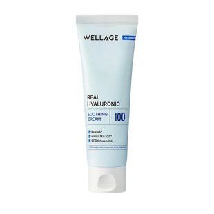 Крем із гіалуроновою кислотою та PDRN Wellage Real Hyaluronic Soothing Cream , 80 мл 9270 фото