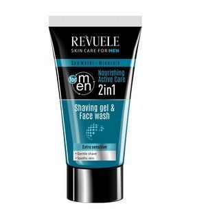 Гель для гоління та вмивання 2 в 1 з морською водою та мінералами Revuele Men Care Solutions , 180 мл 2186 фото
