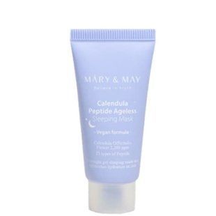 Нічна антивікова маска з пелюсток календули Mary&May Calendula Peptide Ageless Sleeping Mask , 30 г 697 фото