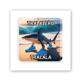 3D-стікер "Tralalero Tralala" (SX-306) , 1 шт 6224 фото