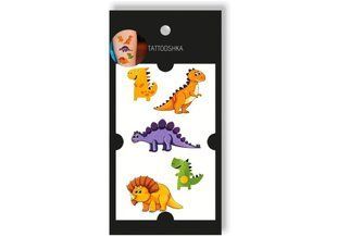 Тимчасові тату "Помаранченві динозаврики" Tattooshka WS-071 , 1 шт 2605 фото