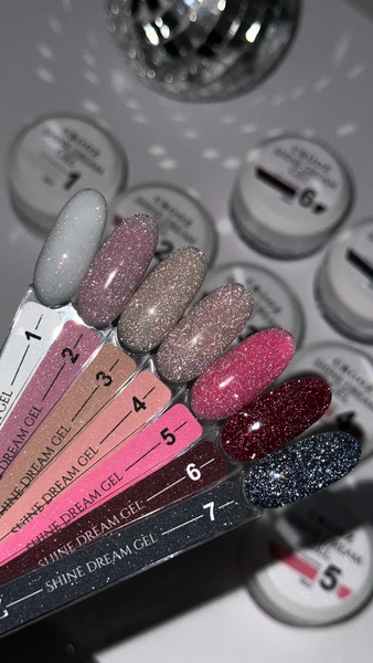 Яскраво-рожевий світловідбивний гель для нарощування нігтів Crooz Shine Dream Gel №05 Pink Spark , 15 мл 11316 фото