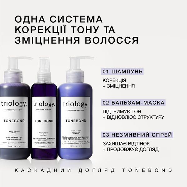 Шампунь для коррекции тона волос Triology. Tonebond, 250 мл 11594 фото