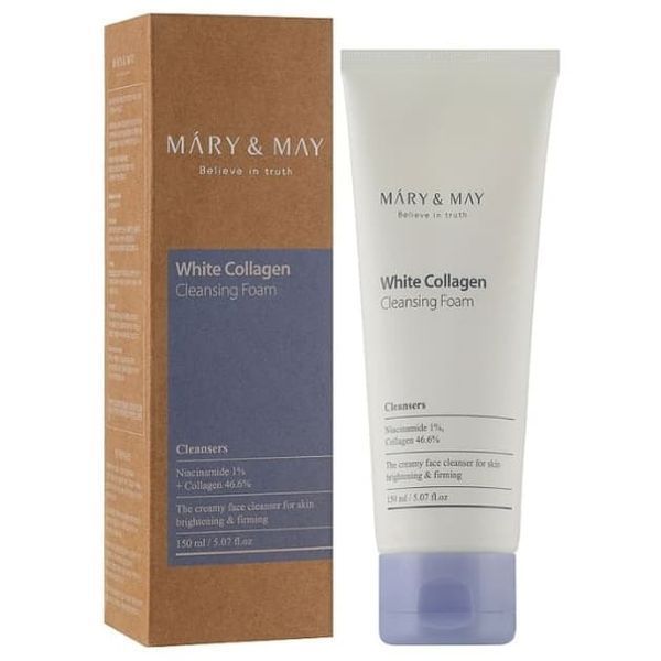 Пінка для вмивання з колагеном та ніацинамідом Mary May White Collagen Cleansing Foam , 150 мл 537 фото