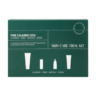 Набір мініверсій засобів з екстрактом голок сосни Round Lab Pine Calming Cica Trial Kit , 4 в 1 4652 фото
