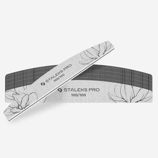 Пилка для нігтів мінеральна 100/100 грит півмісяць Staleks PRO EXPERT 40 , 25 шт 6823 фото