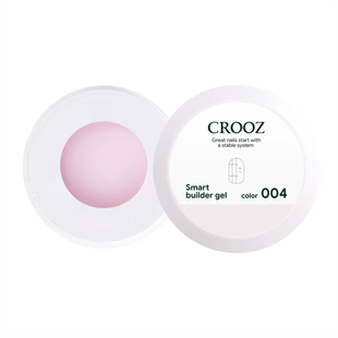 Ніжний рожево-молочний гель для нарощування нігтів Crooz Smart Builder Gel №04 , 15 мл 11326 фото