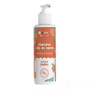 Дитячий шампунь+гель для душу 2 в 1 з ароматом персика HiSkin Kids Shampoo & Bath Gel , 280 мл 1501 фото