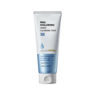 Пінка для вмивання з гіалуроновою кислотою Wellage Real Hyaluronic Amino Cleansing Foam , 150 мл 7659 фото