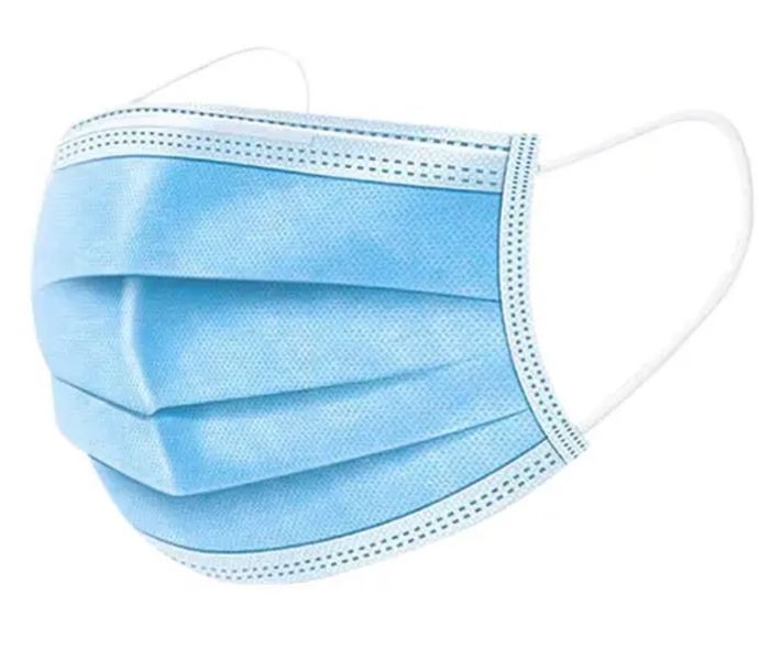 Маска тришарова нестерильна на резинці Блакитна Polix Pro&Med , 50 шт 7464 фото