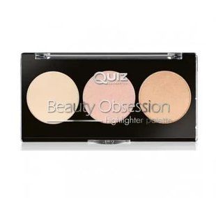 Палетка хайлайтелів для обличчя Quiz Cosmetics Beauty Obsession Palette Blush №01 , 10 г 9563 фото