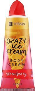 Зволожуючий крем для тіла "Полуниця" HiSkin Crazy Ice Cream Body , 200 мл 4479 фото