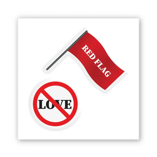 3D-стікер "No Love Zone" (SX-330) , 1 шт 6176 фото