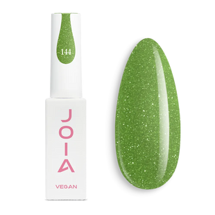 Гель-лак світловідбивний зелений, з шиммером JOIA vegan №144 , 6 мл 8298 фото