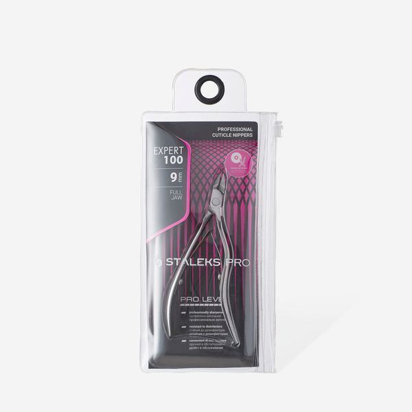 Кусачки професійні для шкіри, ріжуча частина 9 мм Staleks PRO Expert 100 , 1 шт 10414 фото